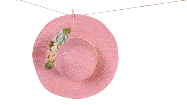 Pink Floppy Hat with flowers