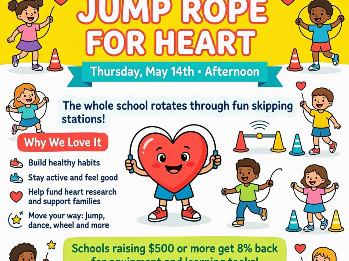 Jump Rope for Heart Poster for Fundraiser