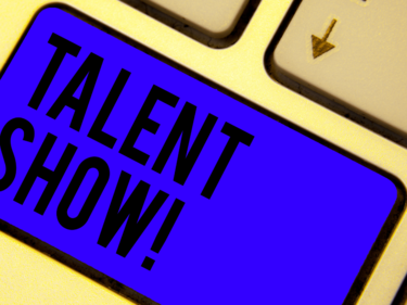 Talent Show words zoomed in on a keyboard