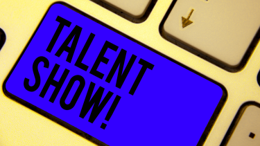 Talent Show words zoomed in on a keyboard