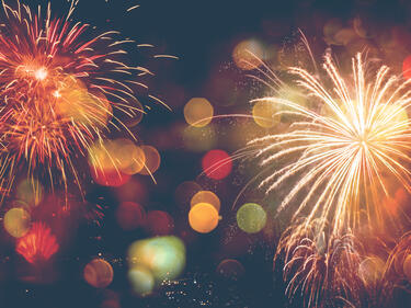 Fireworks at night
