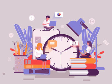 Time Managment - Flat web design