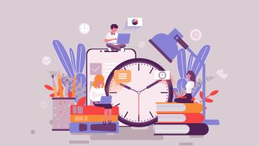 Time Managment - Flat web design