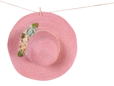 Pink Floppy Hat with flowers