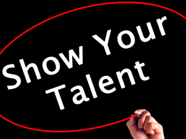 "Show your talent" circled in red