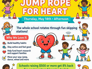 Jump Rope for Heart Poster for Fundraiser