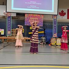 Female student dancers at our Dhaliwal celebration assembly