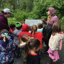 Elementary Students on nature walk