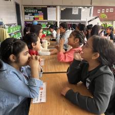 Students  Playing a game in a classroom