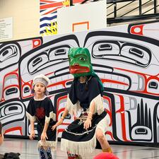 Students Performing in Indigenous Assembly